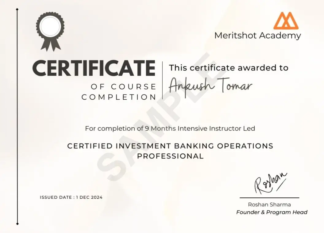 investment banking certificate